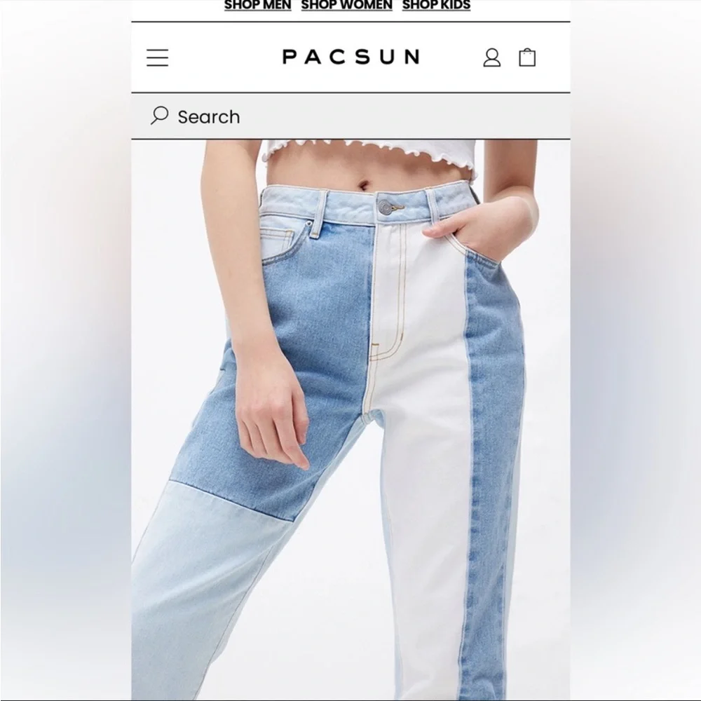 NWOT color block mom jean - Picture 2 of 7